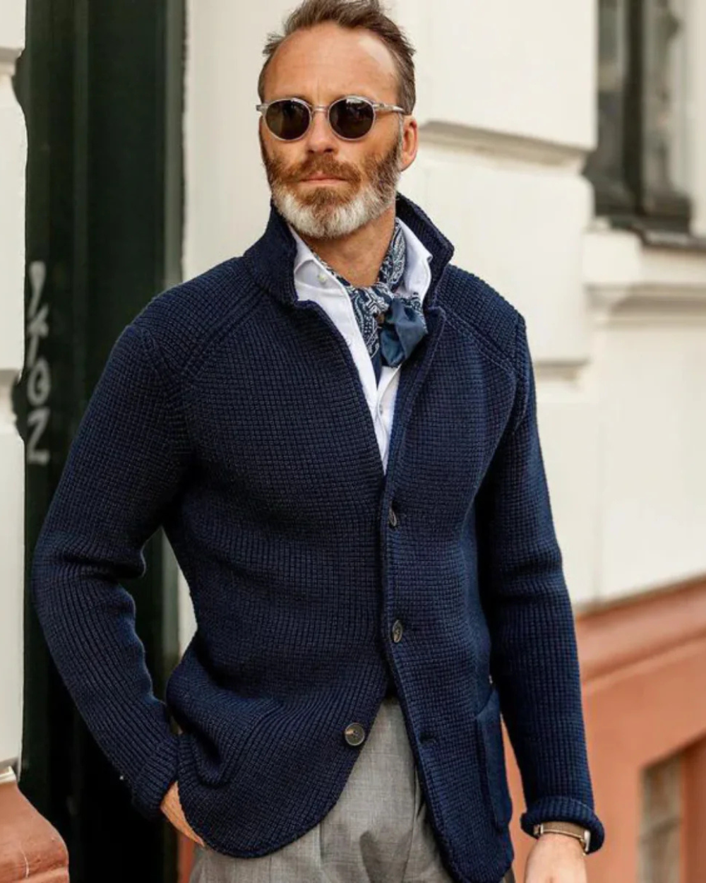 Vintém d'Ouro - Cardigan de Malha Premium