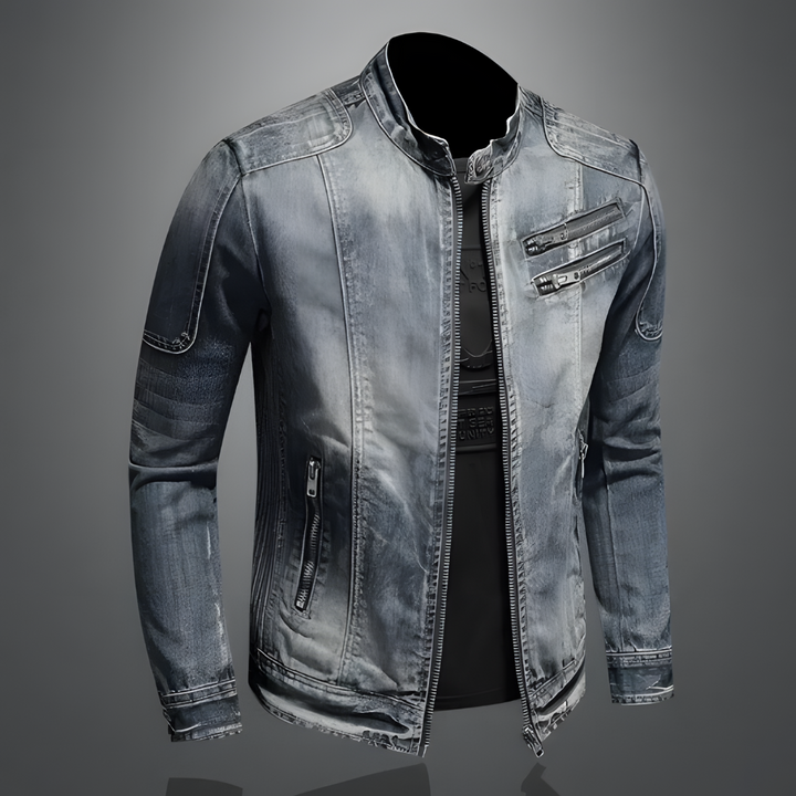 Vintém d'Ouro - Jaqueta jeans masculina retrô
