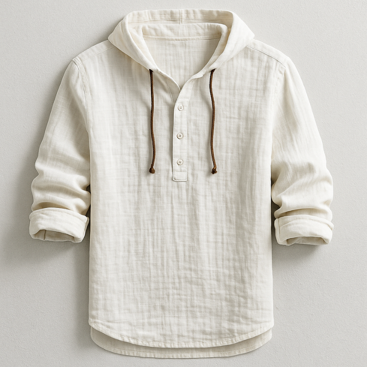 Vintém d'Ouro - Camisa elegante com capuz