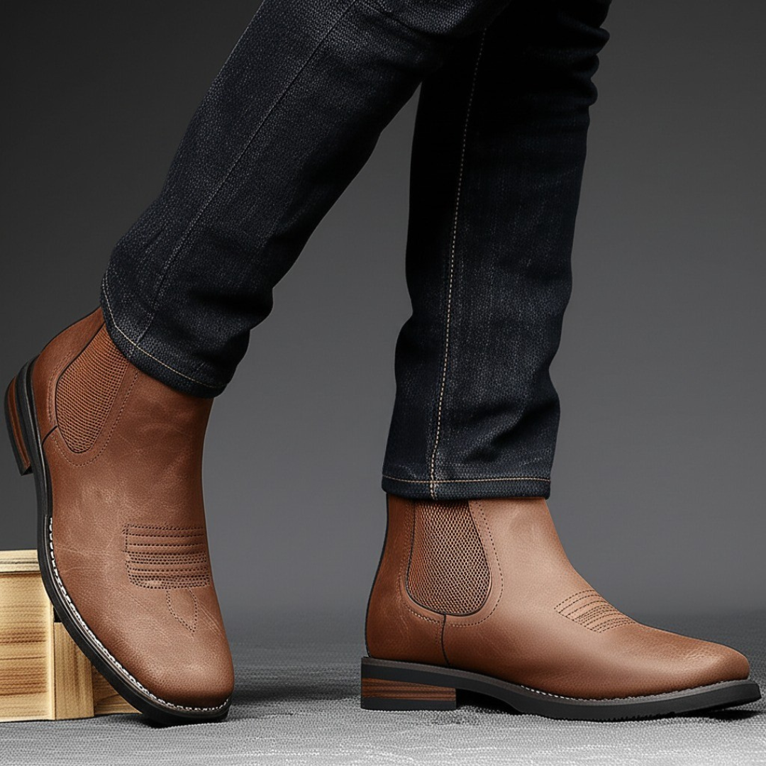 Vintém d'Ouro - Botas de couro elegantes para homem