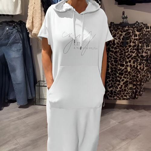 Vintém d'Ouro - Vestido casual com capuz