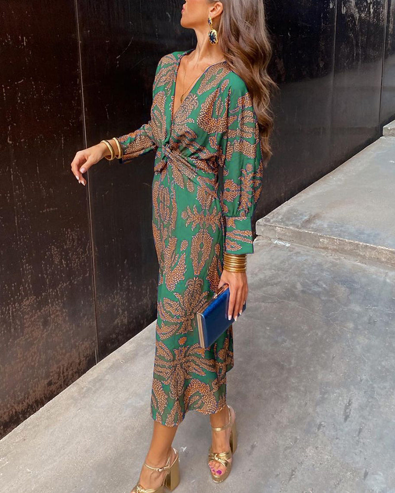 Vintém d'Ouro - Vestido midi sofisticação