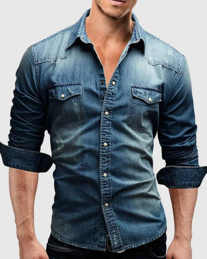 Vintém d'Ouro - Camisa de jeans