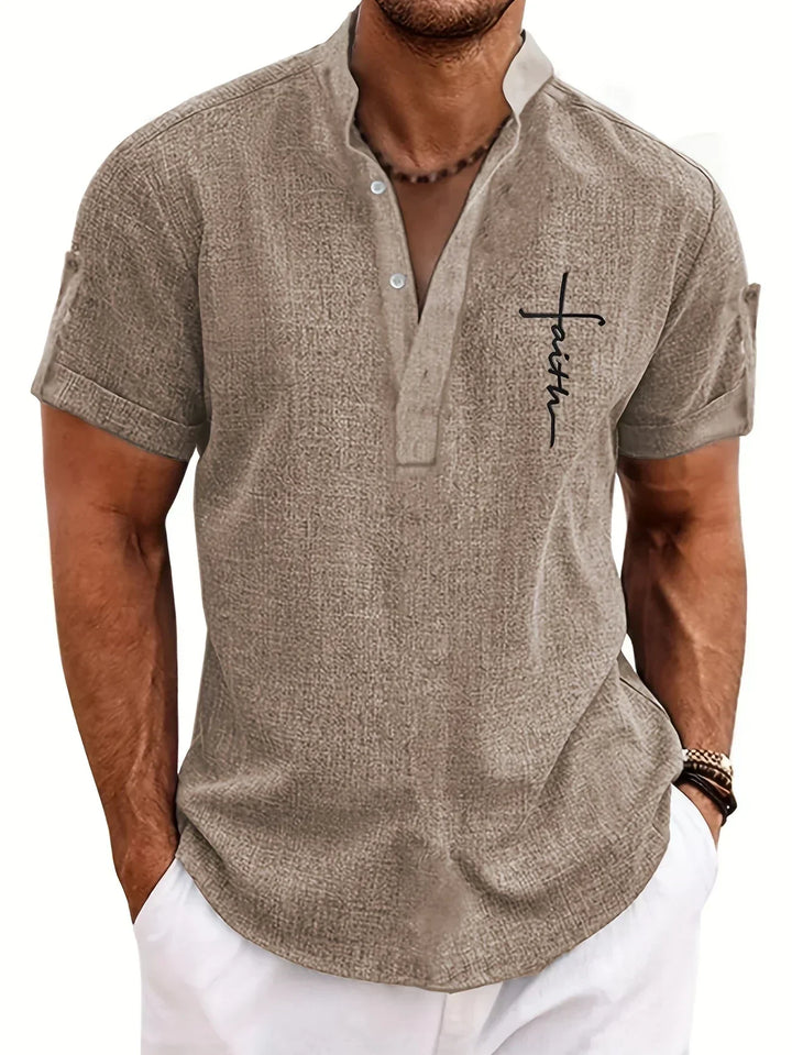 Vintém d'Ouro - Camisa Elegante com Colarinho Moderno