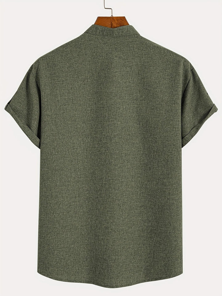 Vintém d'Ouro - Camisa Elegante com Colarinho Moderno