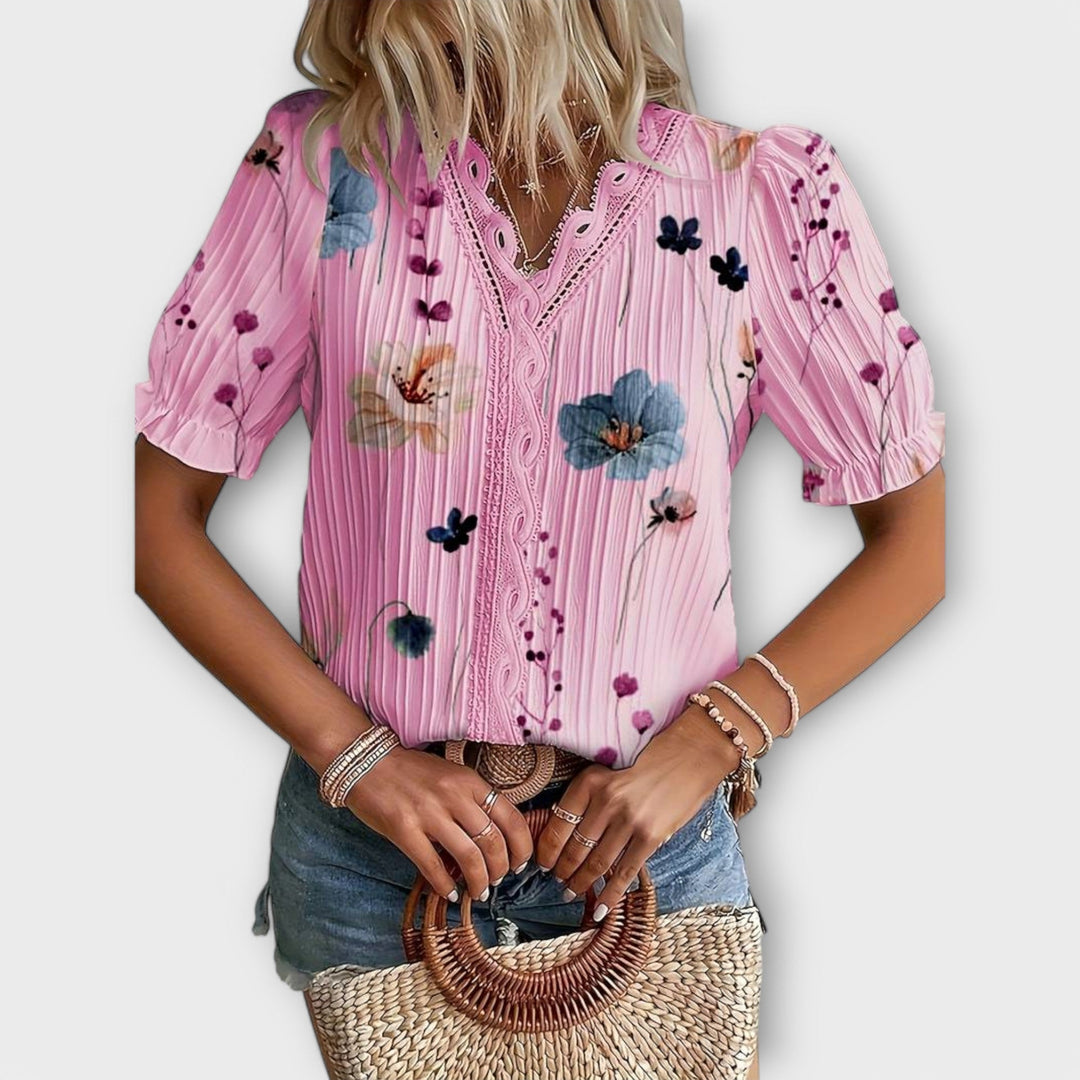 Vintém d'Ouro - Blusa com decote em V