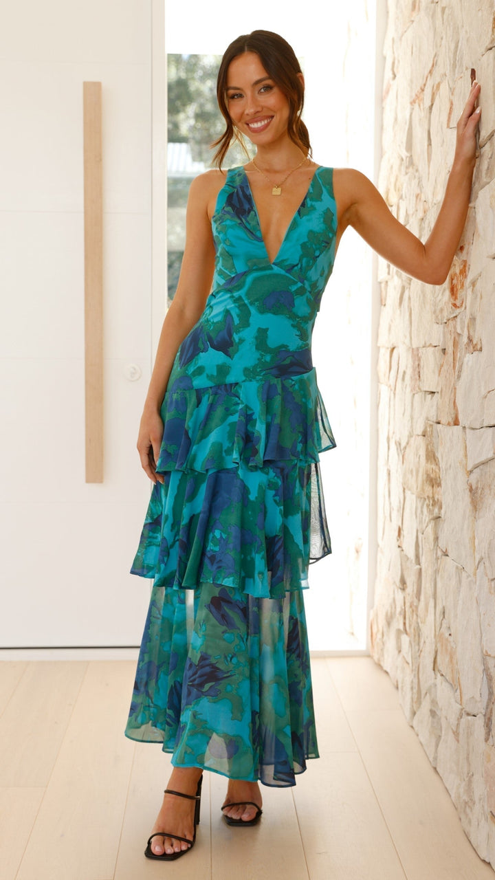 Vintém d'Ouro - Vestido Maxi Elegante
