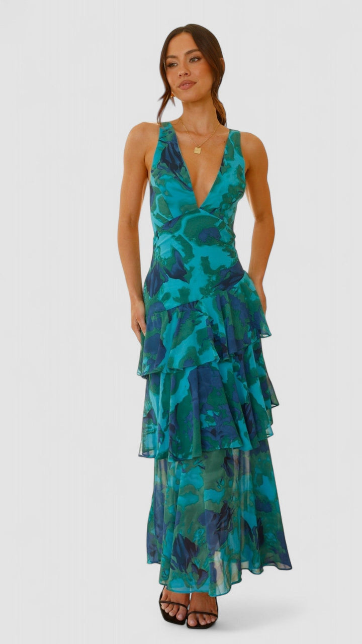 Vintém d'Ouro - Vestido Maxi Elegante