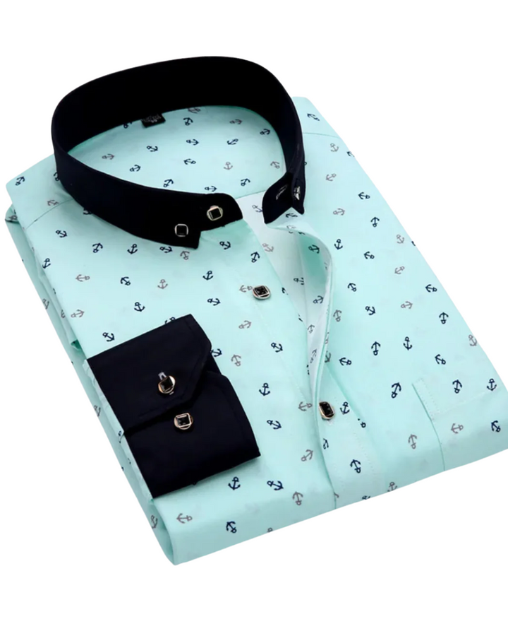 Vintém d'Ouro - Camisa com estampado náutico