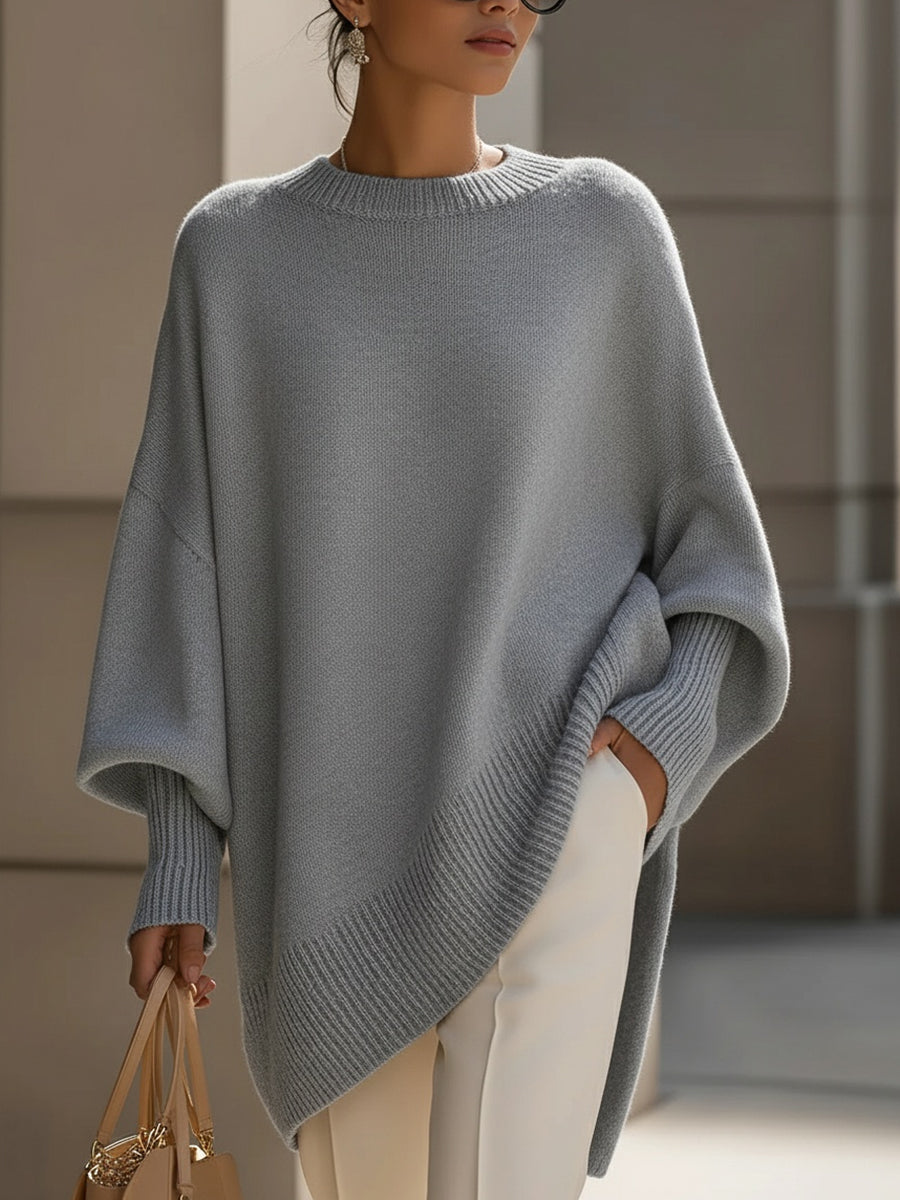 Vintém d'Ouro - Suéter poncho oversized