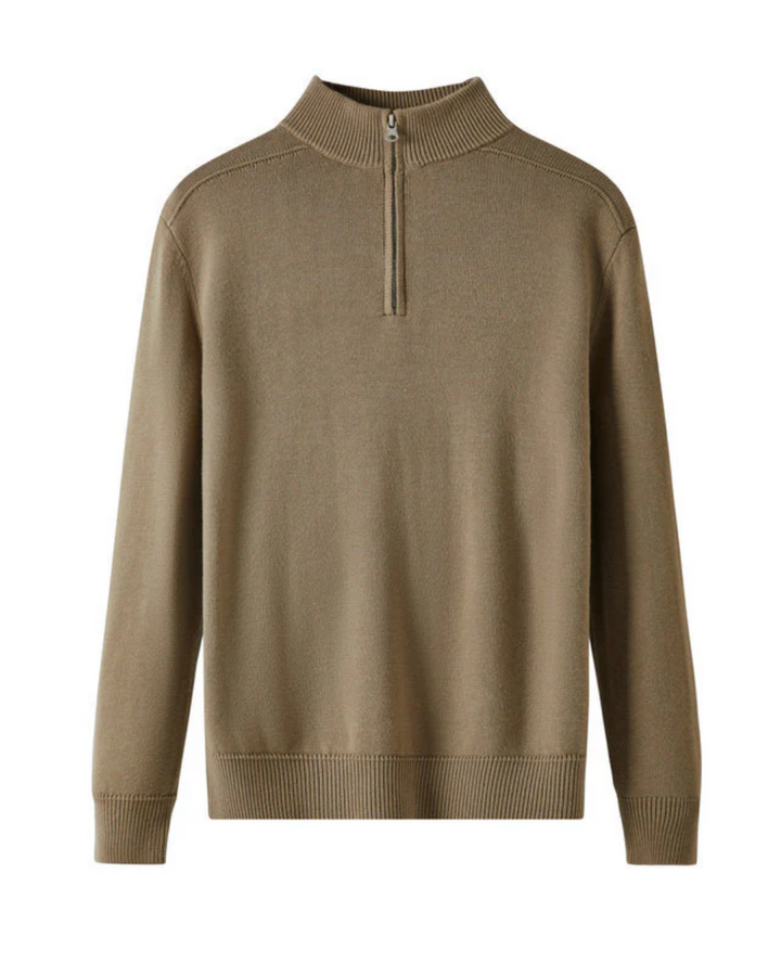 Vintém d'Ouro - Camisola de lã Merino com fecho de correr Capri