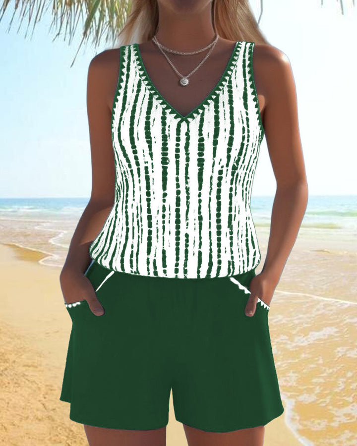 Vintém d'Ouro - Conjunto de Tankini Casual