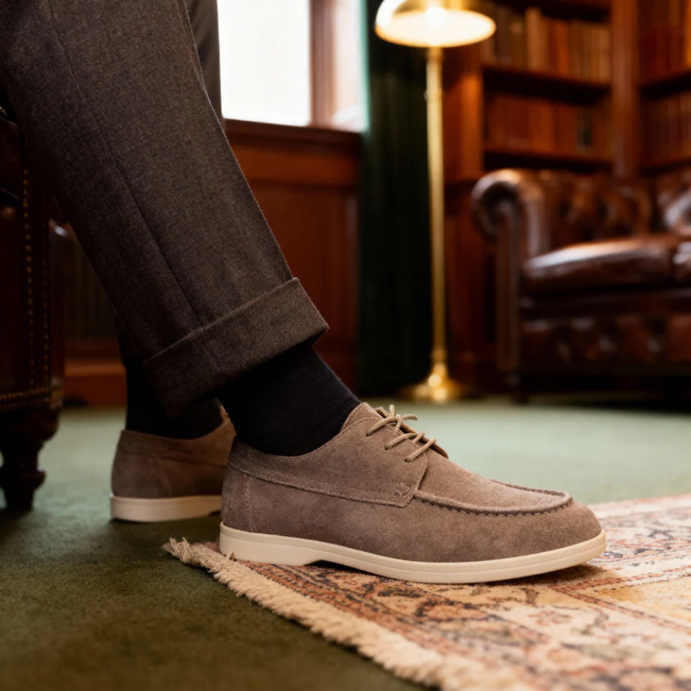 Vintém d'Ouro - Sapatos elegantes de camurça