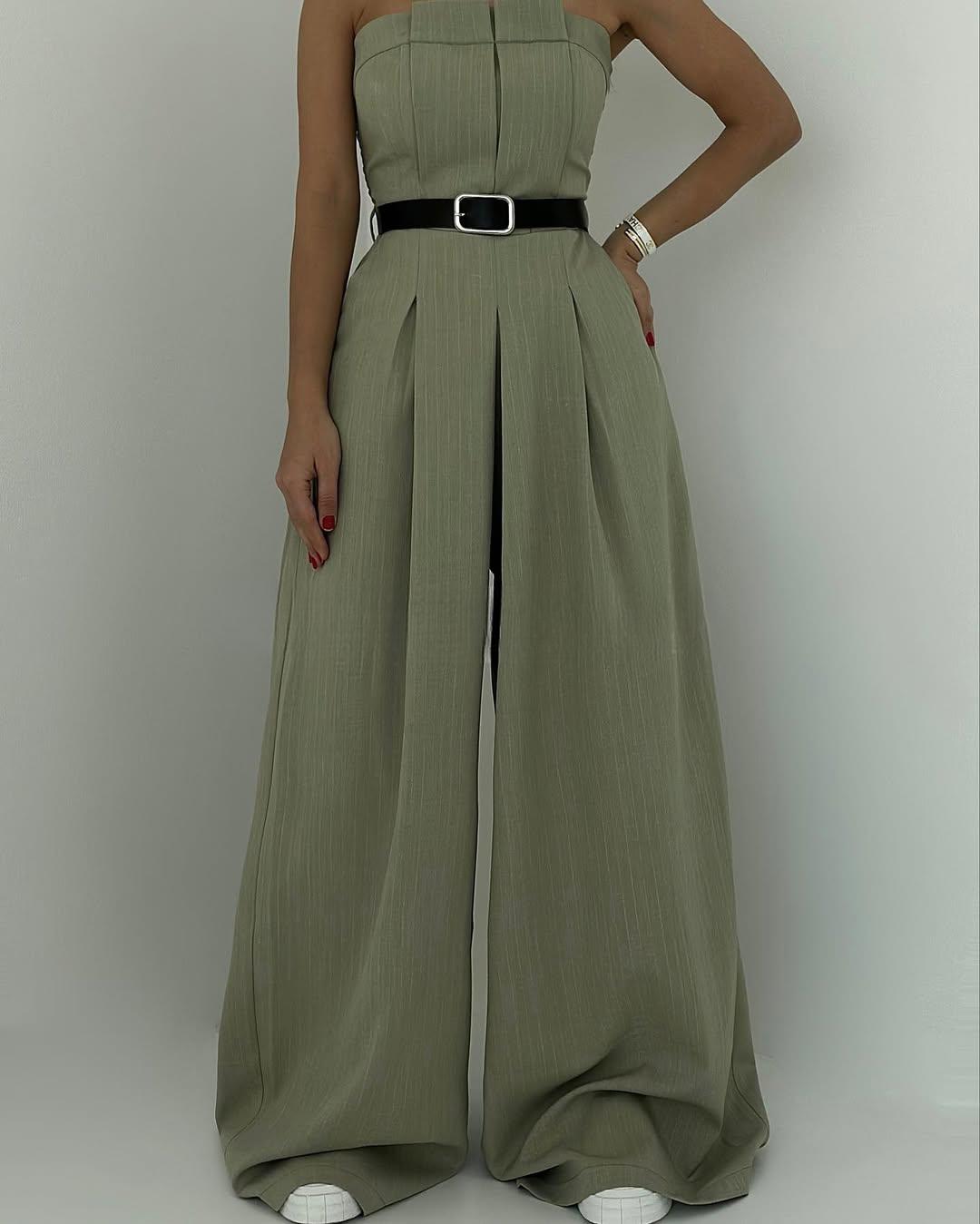 Vintém d'Ouro - Conjunto Feminino Bustier + Casaco Estilo Elegante & Tendência