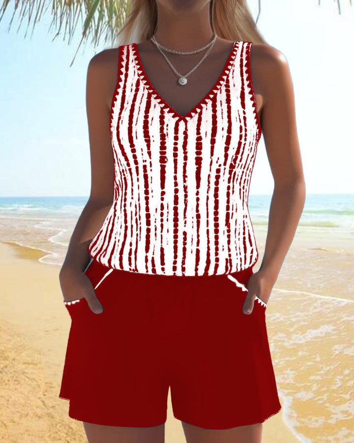Vintém d'Ouro - Conjunto de Tankini Casual