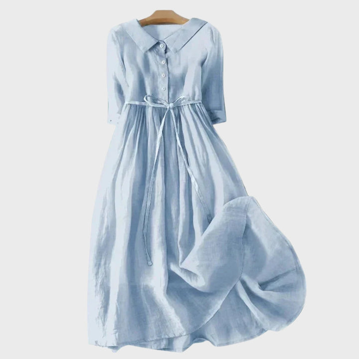 Vintém d'Ouro - Vestido com Gola Elegante