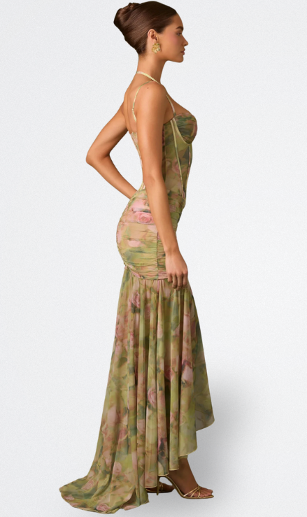 Vintém d'Ouro - Vestido Longo com Corpete