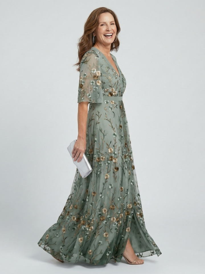 Vintém d'Ouro - Vestido Maxi Flutuante Floral