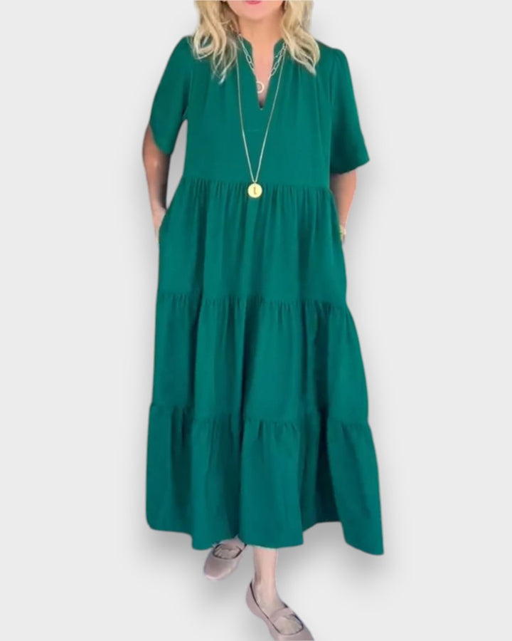 Vintém d'Ouro - Vestido Maxi Fluido