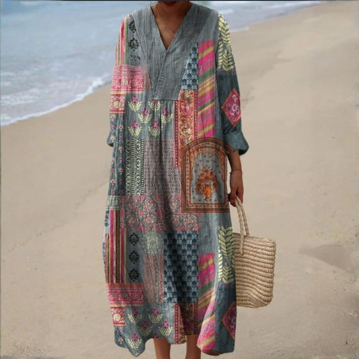 Vintém d'Ouro - Vestido Boémio em Patchwork