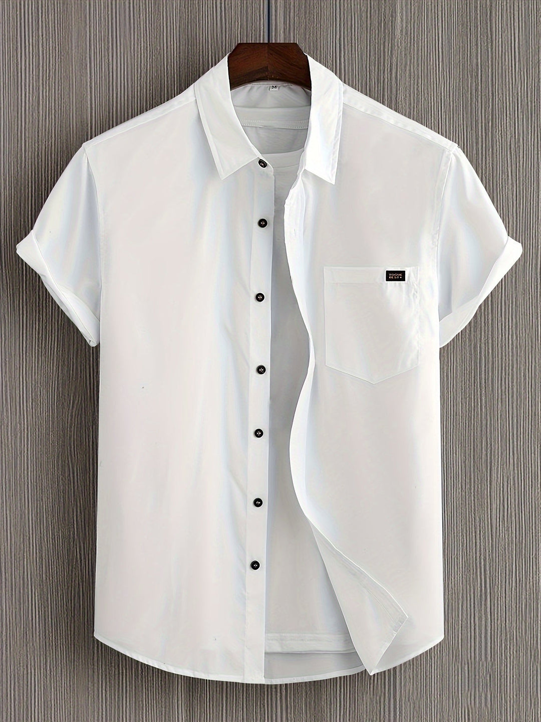 Vintém d'Ouro - Camisa casual de algodão de manga curta