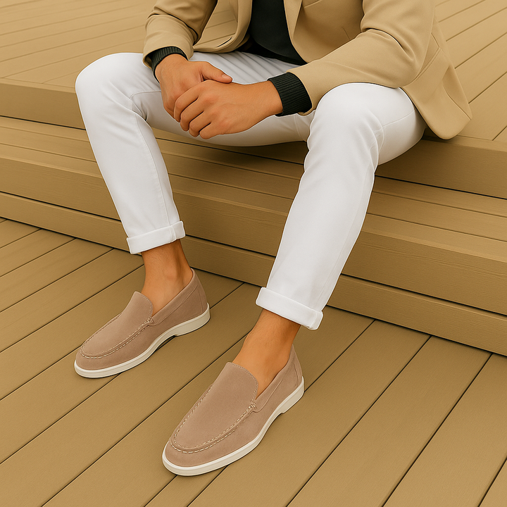 Vintém d'Ouro - Mocassins de camurça elegantes