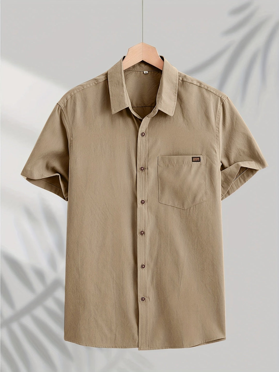 Vintém d'Ouro - Camisa casual de algodão de manga curta