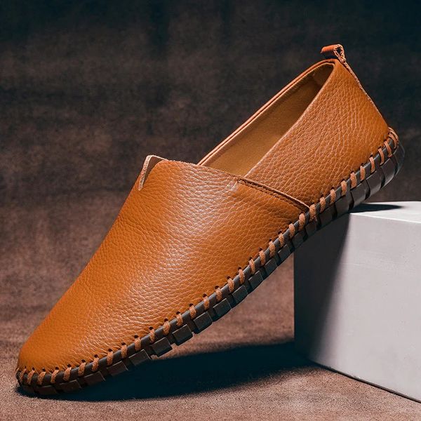 Vintém d'Ouro - Mocassins de couro cosidos à mão