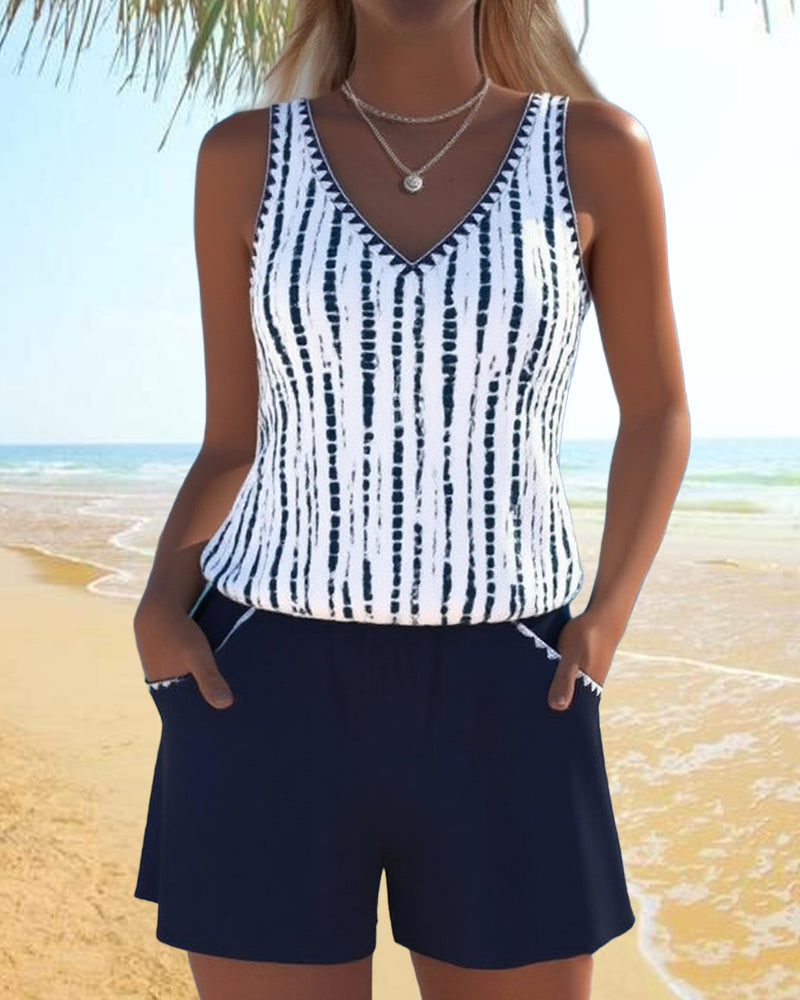 Vintém d'Ouro - Conjunto de Tankini Casual
