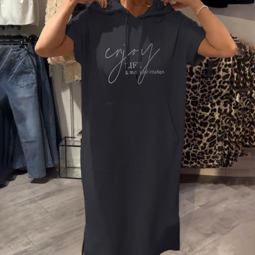 Vintém d'Ouro - Vestido casual com capuz