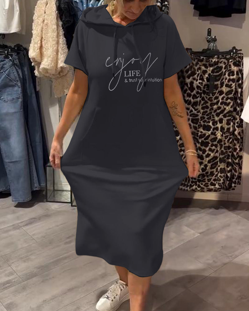 Vintém d'Ouro - Vestido casual com capuz