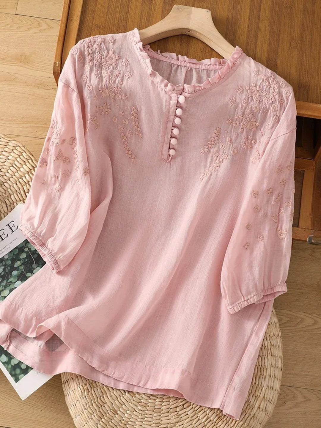 Vintém d'Ouro - Blusa de Algodão e Linho