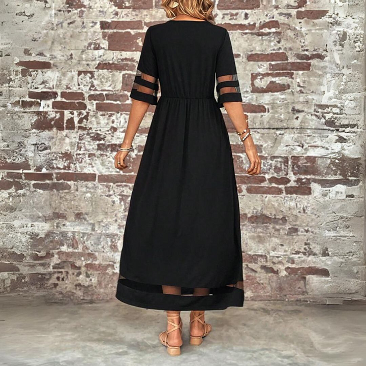 Vintém d'Ouro - Vestido Elegante que Disfarça a Barriga