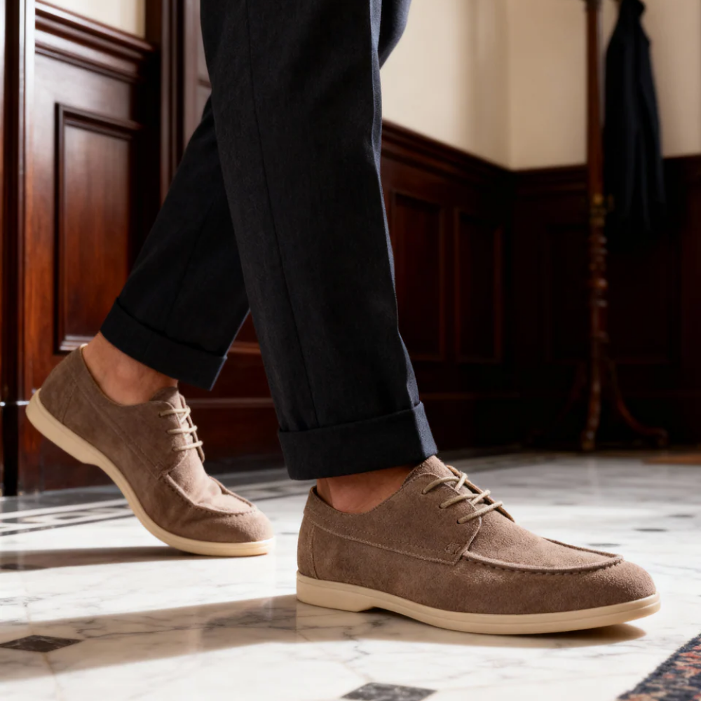 Vintém d'Ouro - Sapatos elegantes de camurça