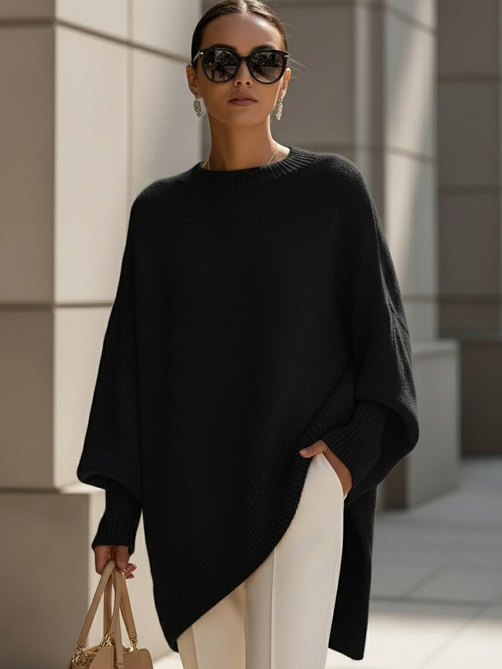 Vintém d'Ouro - Suéter poncho oversized