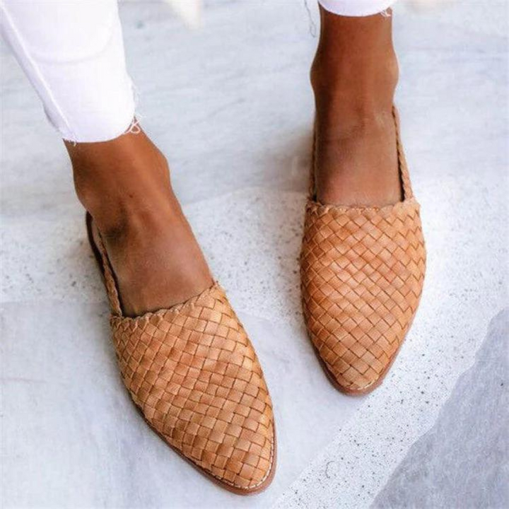 Vintém d'Ouro - Slingbacks chiques de tecido