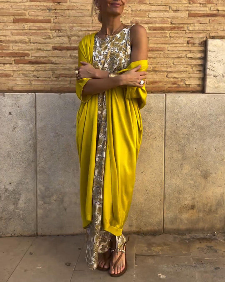 Vintém d'Ouro - Conjunto elegante de duas peças com ajuste confortável para férias e passeios de verão