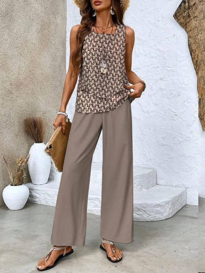 Vintém d'Ouro - Conjunto Elegante de Verão Averie