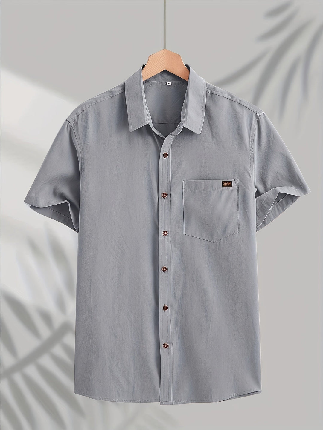 Vintém d'Ouro - Camisa casual de algodão de manga curta