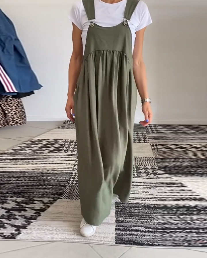 Vintém d'Ouro - Vestido casual com alças sólidas