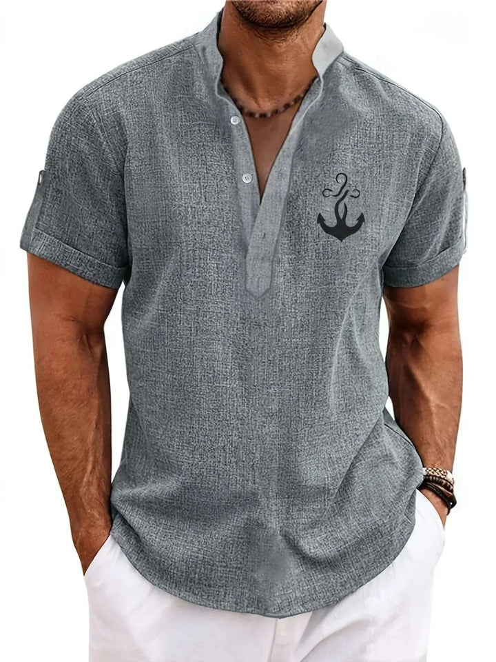 Vintém d'Ouro - Camisa Elegante com Colarinho Moderno