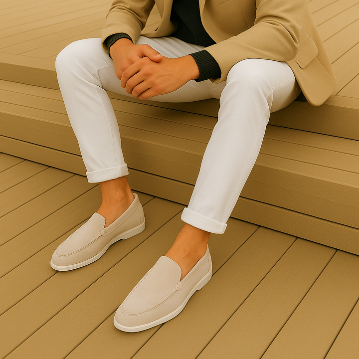 Vintém d'Ouro - Mocassins de camurça elegantes