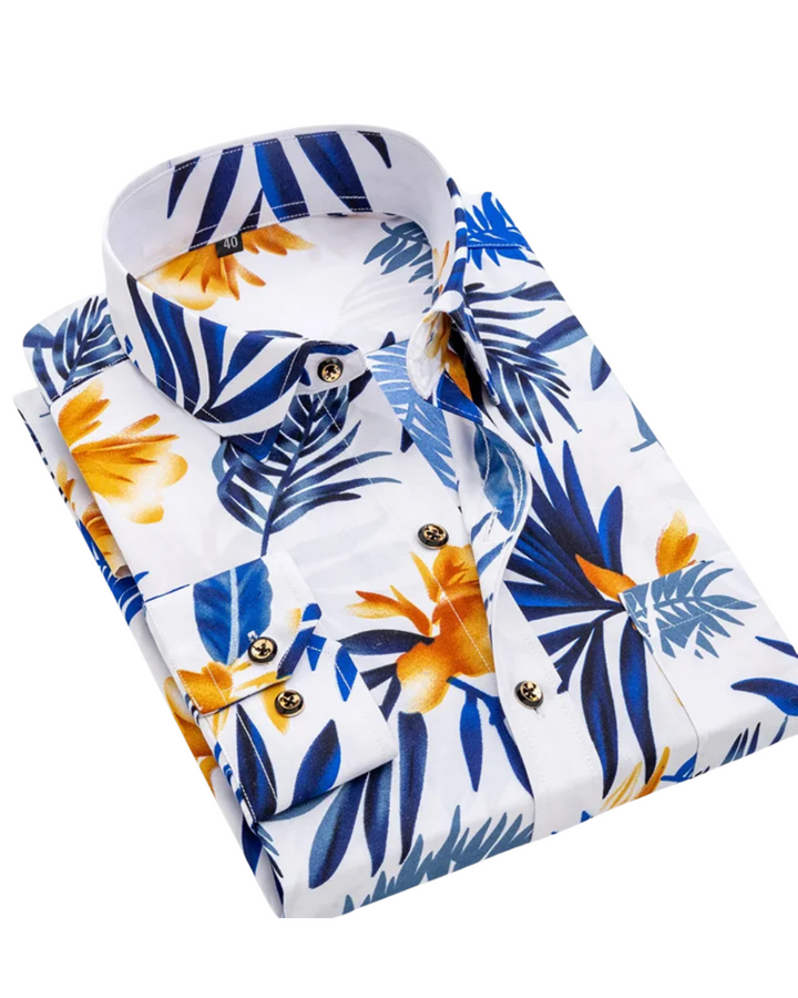 Vintém d'Ouro - Camisa com estampado náutico