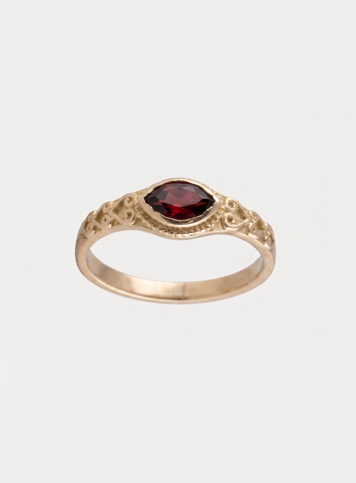 Vintém d'Ouro - Anel Elegância Rubi