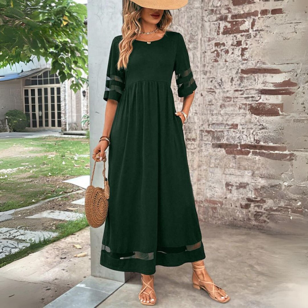 Vintém d'Ouro - Vestido Elegante que Disfarça a Barriga