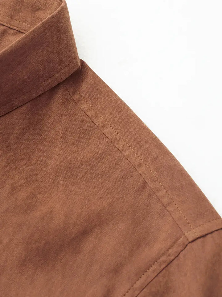 Vintém d'Ouro - Camisa casual de algodão de manga curta