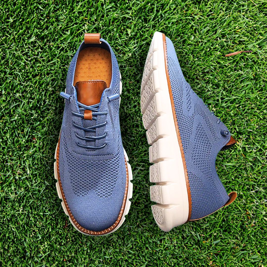 Vintém d'Ouro - Sapatos Ultra-Confortáveis Respiráveis Azul-Branco