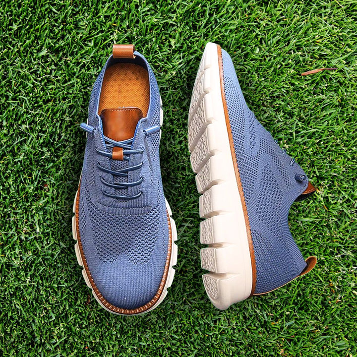 Vintém d'Ouro - Sapatos Ultra-Confortáveis Respiráveis Azul-Branco