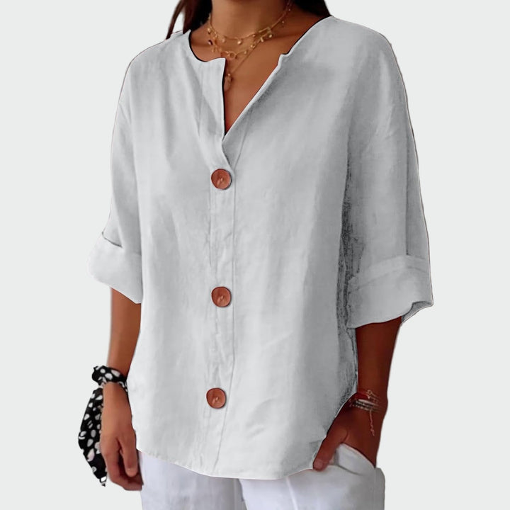 Vintém d'Ouro - Blusa casual texturizada