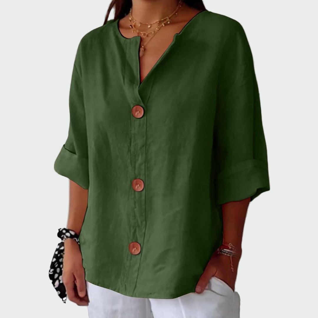 Vintém d'Ouro - Blusa casual texturizada
